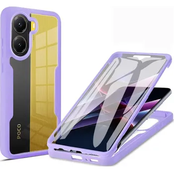 Pouzdro na mobilní telefon Techsuit ColorVerse 360 Series s ochranou displeje pro Xiaomi Poco X7 Pro fialová