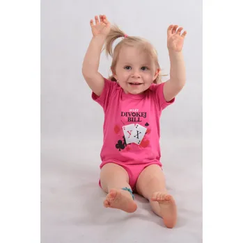 Kojenecký body Dětské body Divokej Bill - 20 let Růžová - 12-18