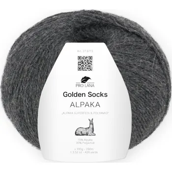 Příze Příze Pro Lana Golden Socks Alpaka 95 dunkel grau meliert