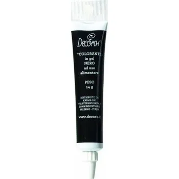 Potravinářské barvivo Gelová barva 14g černá přírodní - Decora