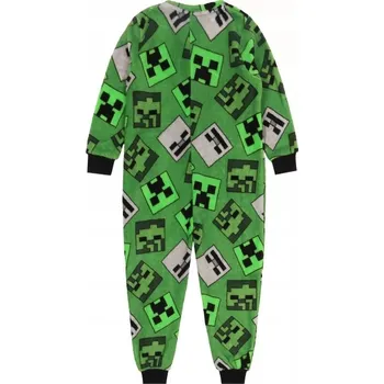 Chlapecké pyžamo Minecraft overall pyžamo zelené dětské Velikost pyžama: 110-116 cm