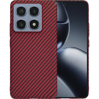 Pouzdro na mobilní telefon Techsuit Carbonite FiberShell pro Xiaomi 14T Pro červená