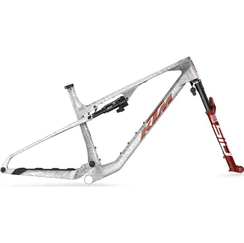 rám kola Rám na kolo KTM SCARP EVO3 29" 2026 CARBON/WHITE Barva: Bílá, Velikost: M Rámový set 29" XC Carbon s elektronickým odpružením RockShox Flight Attendant