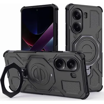 Pouzdro na mobilní telefon Ochranný kryt Techsuit Carbon Shield PRO pro Xiaomi Poco X7 Pro černý