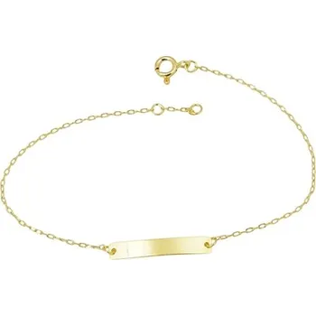 Náramek Dámský náramek ze žlutého zlata s destičkou ZLNA1600F 18-19 cm + Dárek zdarma