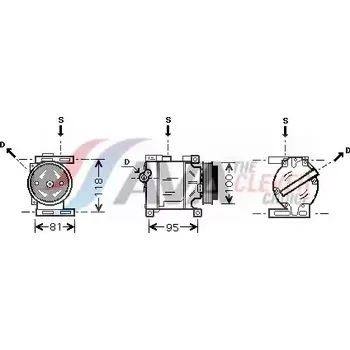 Kompresor klimatizace AVA QUALITY COOLING Kompresor klimatizace ** CLEVER FIT ** AVA FTAK090 + DOPRAVA ZDARMA!