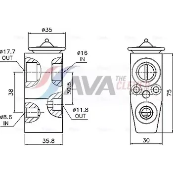 Ventil klimatizace AVA QUALITY COOLING Expanzní ventil klimatizace AVA OL1746