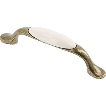 Nábytkové kování Úchytka porcelánová 0728-P0, 0-bez obrázku, antická mosaz