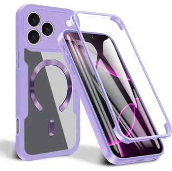 Pouzdro na mobilní telefon Techsuit ColorVerse 360 MagSafe Series + Ochranné sklo iPhone 17 Pro Max Fialová