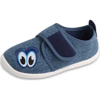 Dívčí obuv Dětské barefoot bačkory Befado Softer 902y051 oči, modré, na suchý zip Velikost: 31
