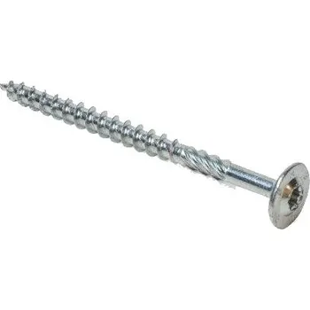 Vrut Stavební vrut - talířová hlava /Torx/ bílý zinek Rozměr: 10x300, Vel. Torxu: 50, Balení: 50