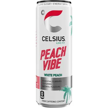 Energetický nápoj Celsius Peach Vibe White Peach 355ml