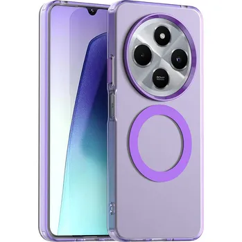 Pouzdro na mobilní telefon Techsuit CandyCase MagSafe pro Xiaomi Redmi 14C Poco C75 Fialová