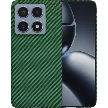 Pouzdro na mobilní telefon Techsuit Carbonite FiberShell pro Xiaomi 14T Pro zelená