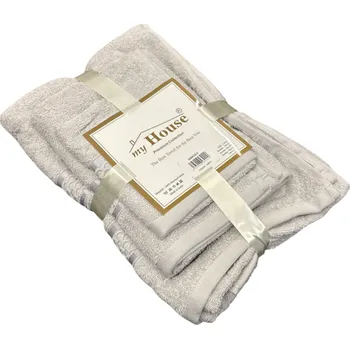 Ručník my House Sada ručníků - 1x50/100cm +1x70/140cm + 1x30/50 cm barva: šedá