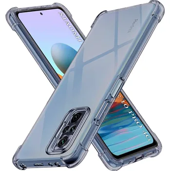 Pouzdro na mobilní telefon Techsuit Shockproof průhledný silikon Xiaomi Redmi Note 10 Pro/Max kouřově černý