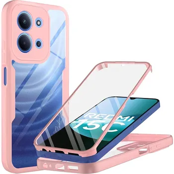 Pouzdro na mobilní telefon Techsuit ColorVerse 360 Series + Ochranná fólie Xiaomi Redmi 15C 4G/5G Růžová