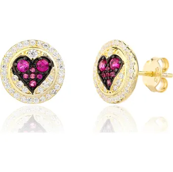 Náušnice Bealio BEALIO Stříbrné náušnice SRDCE 03-13783-3755