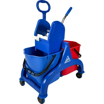 Parní čistič Denox úklidový vozík PROFESSIONAL DOUBLE, 2 x kbelík, se ždímačem, 50 L