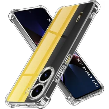 Pouzdro na mobilní telefon Techsuit Shockproof průhledný silikon pro Xiaomi Poco X7 Pro průhledný