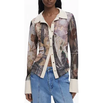 Dámská móda Vzorovaná halenka s dlouhým rukávem DESIGUAL Other 3440442