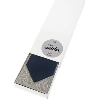 Kravata Avantgard Dárkový set Pro ženicha - Kravata s kapesníčkem v papírové krabičce, 919-0722321, Modrá