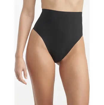 Kalhotky DIM INVISIBLE MID WAIST THONG - černé kalhotky DIM černá 3450203