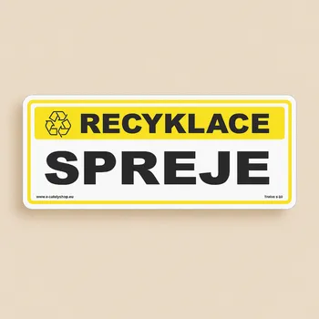 Venkovní odpadkový koš Recyklace Spreje Samolepka 290 x 100 mm tl. 0.1 mm - Kód: 14126
