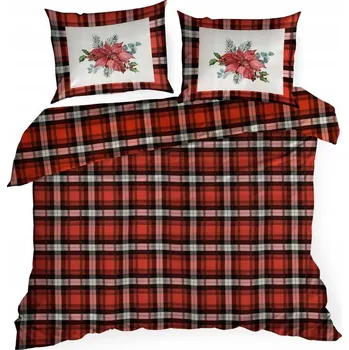 Povlečení BLISS vánoční Povlečení 220x200 kostkované bavlna povlaky na polštáře
