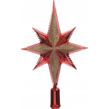 Vánoční dekorace Špičky na stromeček Hvězda 25,5 cm 1 ks