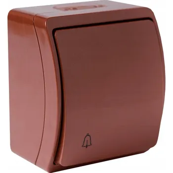 vypínač Jednoduchý klasický vypínač Viplast 155-02 hnědý