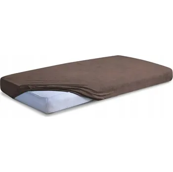Prostěradlo Prostěradlo s gumou JERSEY Premium 90x200 Hnědá