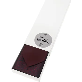 Kravata Avantgard Dárkový set Pro svědka - Kravata s kapesníčkem v papírové krabičce, 919-0822498, Bordó