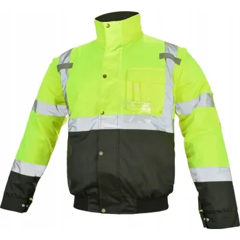 pracovní bunda OCHRANNÁ PRACOVNÍ ZIMNÍ ZATEPLENÁ REFLEXNÍ BUNDA DO PRÁCE ŽLUTÁ vel. 3XL