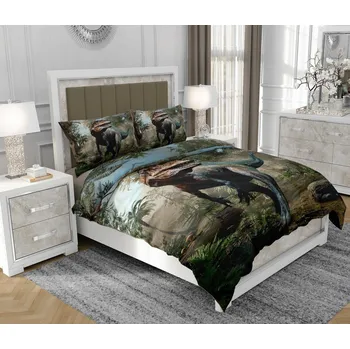 Povlečení 3D Bavlna saténové Povlečení 140x200 Dinosaurus