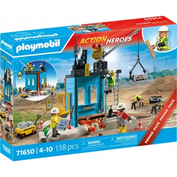 Stavebnice Playmobil Playmobil Action Heroes 71650 Staveniště, hrací sada +4 roky