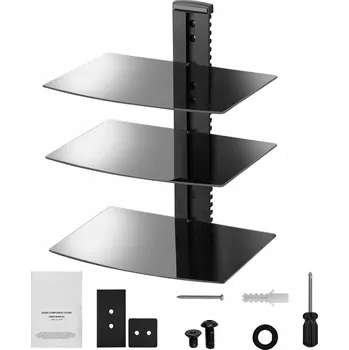 Obraz Police sklo SucceBuy 30 x 38 cm černá