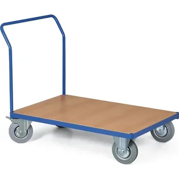 Plošinový vozík Plošinový vozík, plošina 750x500 mm, nosnost 200 kg, kola 125 mm s šedou pryží