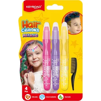 Speciální výtvarná barva KeyRoad Křídy na vlasy KeyRoad - Metallic shine 578830