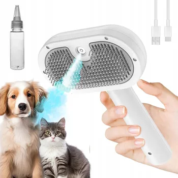 Péče o srst a drápky PARNÍ KARTÁČ PRO ZVÍŘATA PSA KOČKU ELEKTRICKÝ PRO PÉČI O SRST