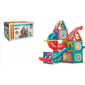 ostatní stavebnice MAGNETICKÁ STAVEBNICE DŮM – 72 DÍLKŮ