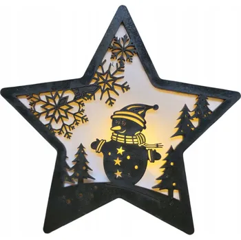 Obraz VÁNOČNÍ 3D LAMPIČKA HVĚZDA na stůl, sváteční LED figurka DÁREK