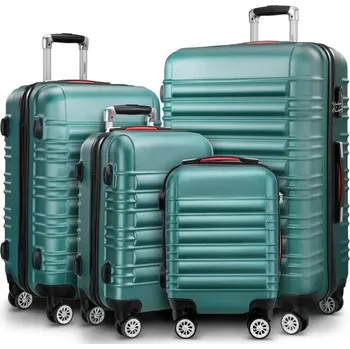 Moderní 4dílná sada kufrů | zelená