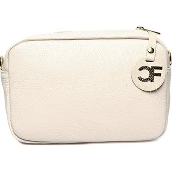 Kabelka Carla Ferreri Dámská kožená crossbody kabelka CF1906 Beige + 2 měsíce na vrácení zboží