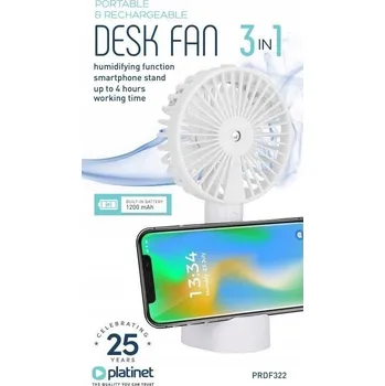 Vzduchotechnika VENTILÁTOR S FUNKCÍ JEHLIČKOVÉHO VĚTRÁKU 3v1 PŘENOSNÝ USB ZVLHČOVAČ