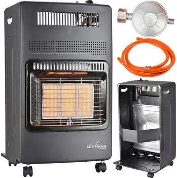 Přímotop Plynový ohřívač Lehmann 4200 W černý 420 x 730 mm