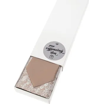 Kravata Avantgard Dárkový set Pro výjimečný den - Kravata s kapesníčkem v papírové krabičce, 919-1281500, Béžová