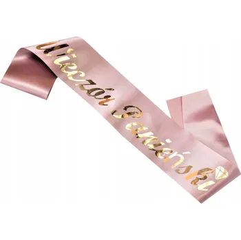 Party dekorace Šerpa pro rozlučku se svobodou růžová se zlatým nápisem 160 x 9 cm