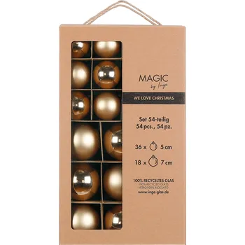 Vánoční dekorace Sada vánočních baněk, zlatá, sklo, 20 ks&nbsp;12205P954