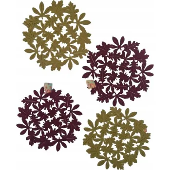 Prostěradlo 4x Filcové prostírání na stůl - dekorace s motivem listů